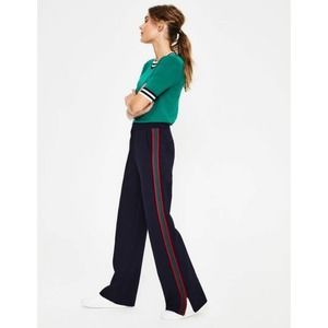 Boden Wide Leg Stripe Navy Blue Trouser Pants
